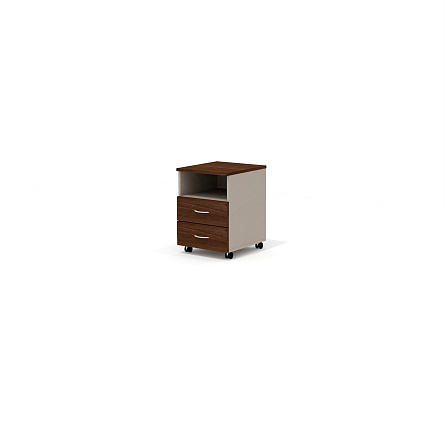 W-19 Тумба мобильная 40x45x55 Ворк / Work Рэд Фокс N/мокко