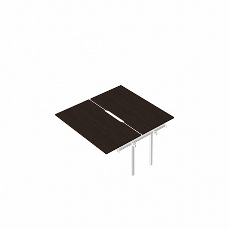 RM-3.2(x2)+F-61 Промежуточный сдвоенный стол с вырезом на металлокаркасе
