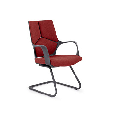 Айкью Н/п CH-710 BL Кресло ткань красный QH21-1320, полозья черный