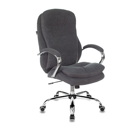 T-9950SL Fabric Кресло ткань, крестовина хром обивка серый Alfa 44, каркас хром, ID1644603