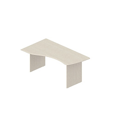 GL-119L Стол эргономичный 160x90x75 Gamma-Lux дуб выбеленный ТР-208 /беж