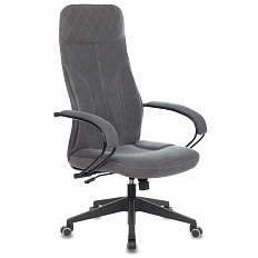 CH-608 Fabric Кресло ткань,крестовина пластик обивка темно-серый Alfa 44, каркас черный, ID1614482