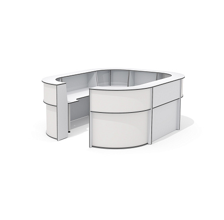 А-80 + А-90 (x4) + А-140 (x2) + L-710 (х4) Стойка администратора светло-серый