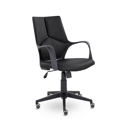 Айкью H Ср CH-710  Кресло экокожа черный S-0401, крестовина пластик черный