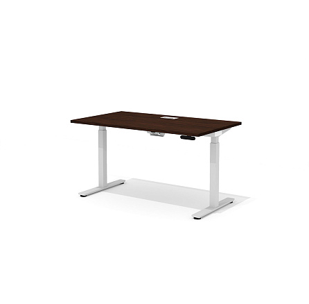 DD-80-3.1 + DD-1601-DD02 Прямой стол (подъёмный механизм) с люком Drive венге