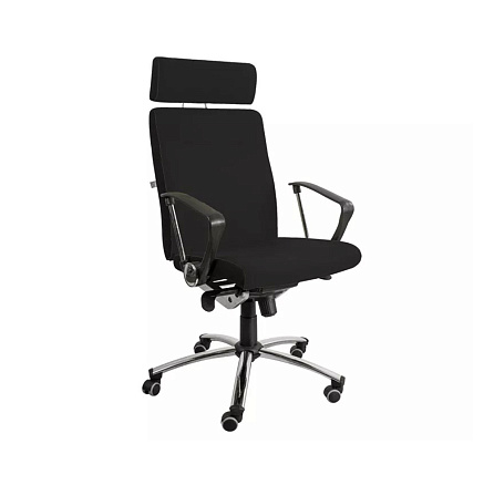 Fox High sync FX gtsCh1 WRS-S Кресло ткань, крестовина хром обивка черный W01, каркас хром