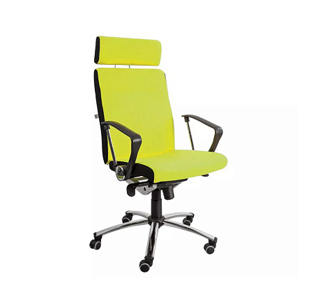 Fox High sync FX gtsCh1 WRS-S Кресло ткань, крестовина хром обивка салатовый W08, каркас хром