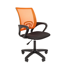 696 Chairman Кресло ткань,крест.пластик обивка оранжевый TW, каркас черный, 07013172