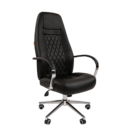 950N Chairman Кресло экопремиум, крестовина хром обивка черный, каркас хром, 07115833