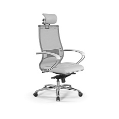 SL-2 Samurai Кресло сетка/экокожа Infinity Easy Clean, обивка белый 1F.2.5.49