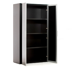 132H053+132H020 Шкаф для бумаг 2 двери 96,6x45,2x171,4 POSITANO /GALA черный