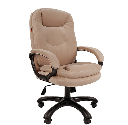 668 Chairman Home Кресло ткань, крестовина пластик обивка бежевый Т-6, каркас черный, 07127999