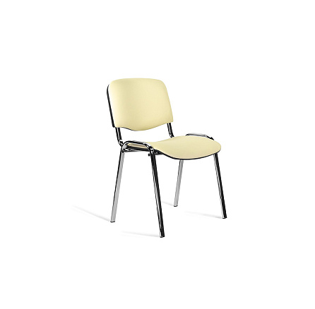 ИЗО CH Стул иск.кожа, каркас металл обивка бежевый Z-21, каркас хром