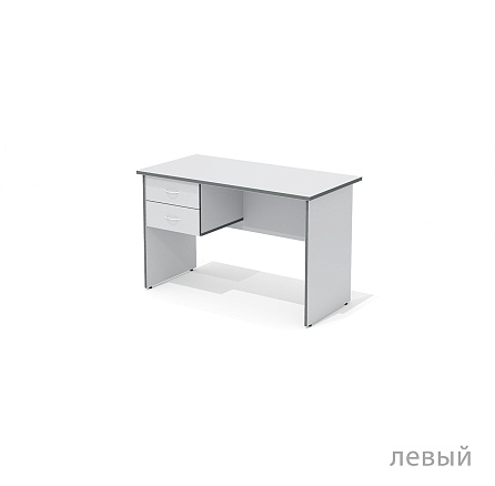 А-62 Стол прямой с тумбой 120x60x75 Агат светло-серый N