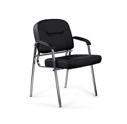 Форум CH Стул иск. кожа черный Z-11, каркас хром