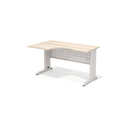 АМК-33L + ОА-01/1400 Эргономичный стол на металлокаркасе левый Агат ясень Шимо