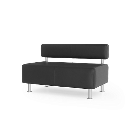 Максим-2 Диван 2-мест. 122x67x76 см Art-Vision 101 черный