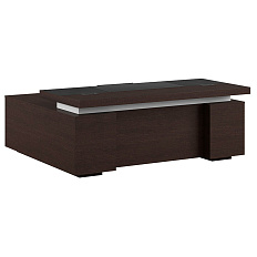 190101 Стол для руководителя 200x170x76 LIVERPOOL 200*90/180*76 венге