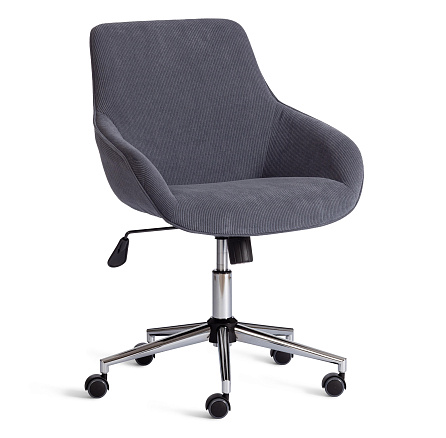 DUBLIN Кресло ткань вельвет графит, крестовина хром, код 24322