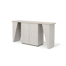 NT-33 Греденция 210x52x98,5 New.Tone дуб серебристый шпон (Италия) /1019/стекло матовое