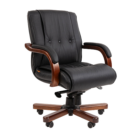 653М N Кресло кожа/экокожа, обивка черный (мультиблок), 07187704