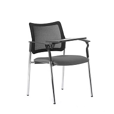 PINKO MESH со столиком Стул сетка/ткань, каркас хром обивка черный