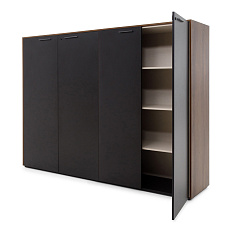 108 604 KR/BL Шкаф для бумаг 200x45xh171,6 Murano дуб кальяри /черный матовый