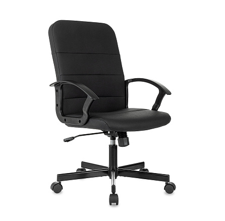 Triest Кресло экокожа черный, крестовина металл черный, ID2100131