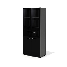 KV-46 + KVS-7.1 (x2) + KV-04.1L + KV-04.1R Шкаф Kvins Slim чёрный/антрацит