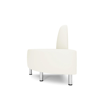 Лабиринт-УН Секция угловая внешняя экокожа 72x72x90см Boom ice белый