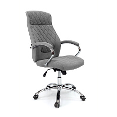 RT-515 Кресло ткань, крестовина хром, ТопГан Люкс обивка серый 2088-66