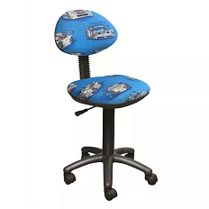 Логика Кресло для сотрудников ткань гонки T-48, крестовина черный Мебельком