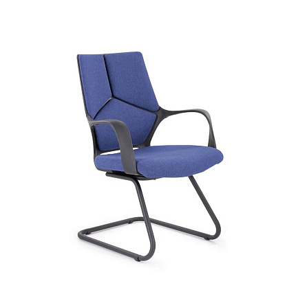 Айкью Н/п CH-710 BL Кресло ткань синий QH21-1308, полозья черный