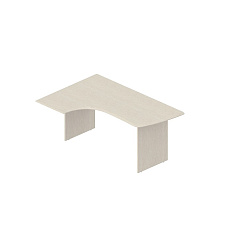 GL-117L Стол эргономичный 160x110x75 Gamma-Lux дуб выбеленный ТР-208 /беж