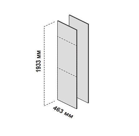 156954 Панели боковые декоративные для высоких шкафов Enosi Белый LS (68)
