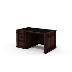 Dan-155L Стол руководителя 155x91x78 Dante орех бреннерский/орех темный