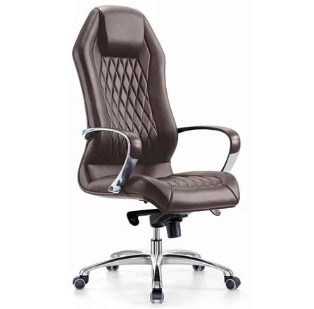 Aura Кресло кожа+к/з, крестовина обивка коричневый brown, каркас алюминий ID 375552