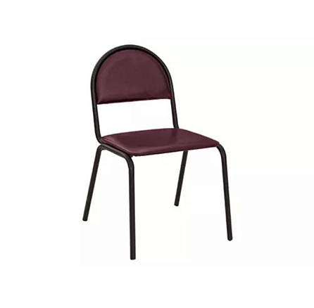 СЕРНА СМ 7/22 Стул иск. кожа, каркас металл обивка бордовый К-12, каркас черный муар RAL 9005