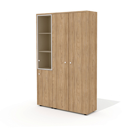 Шкаф для документов со стеклом (комплектация 31) 123,6х37х200,8 Рио Директ / Rio Direct  вяз швейцар