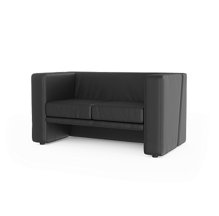 Тайм-2 Диван 2-мест. 132x71x67 см Boom midnight черный