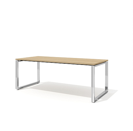 RD-200S Стол руководителя 200x90x75 Rio Direct вяз швейцарский/металл полированная сталь