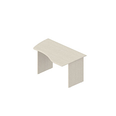 GL-121R Стол эргономичный 140x90x75 Gamma-Lux дуб выбеленный ТР-208 /беж