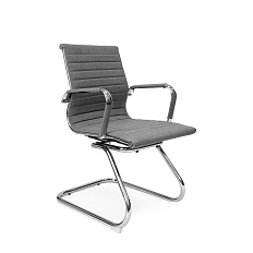 RT-04S Кресло ткань, полозья хром обивка серый grey 6