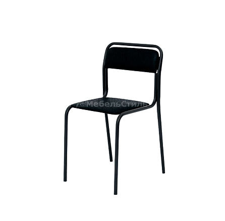 ЮНИТ СМ7/7-02 Стул ткань, каркас металл обивка черный Т-11, каркас черный RAL 9005