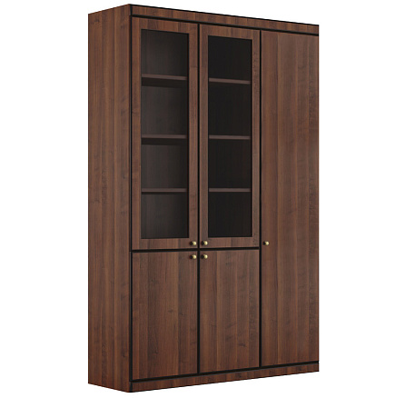 17506 Шкаф комбинированный 139x40x220 CAPITAL темный орех