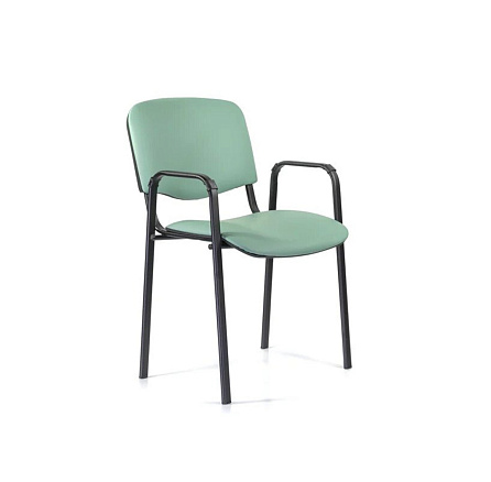 КОРА BL Стул иск. кожа светло-зеленый Z-34, каркас черный