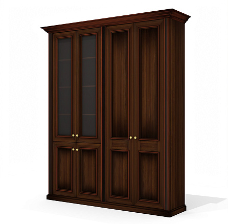 Dan-60 Шкаф-гардероб 197x49x233 Dante орех бреннерский/орех темный
