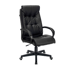 CH-824 Кресло экокожа черный, крестовина пластик черный, ID1079045