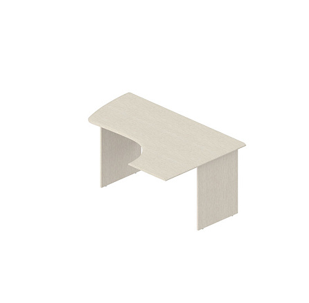 GL-117R Стол эргономичный 160x110x75 Gamma-Lux дуб выбеленный ТР-208 /беж