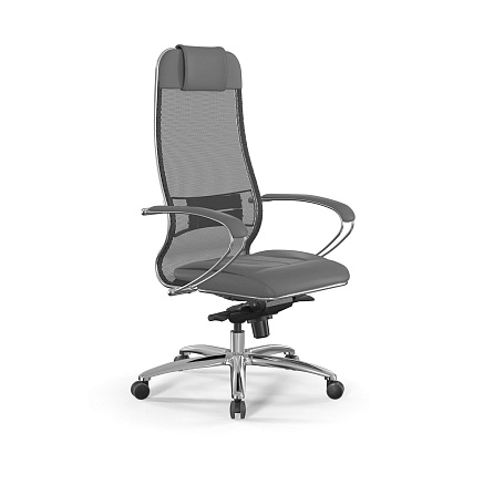 SL-1 Samurai Кресло сетка/экокожа Infinity Easy Clean, обивка серый 557.2.1.49